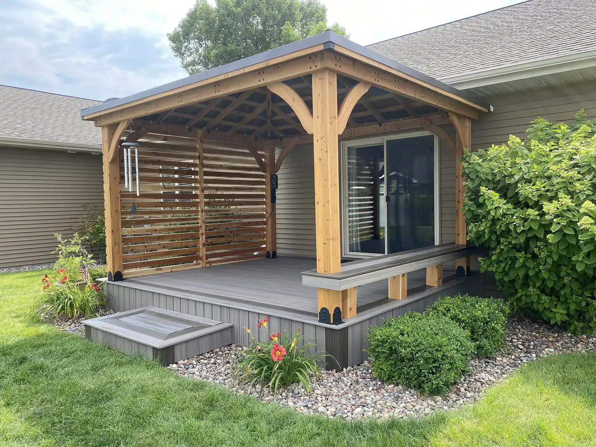 Planter boxes, built-in deck seating installation near me in Outagamie County, WI